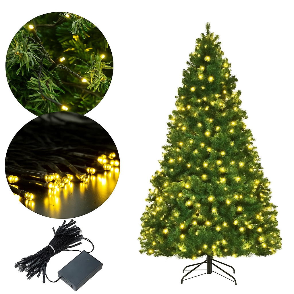 Árbol de Navidad de 7 pies con luces LED