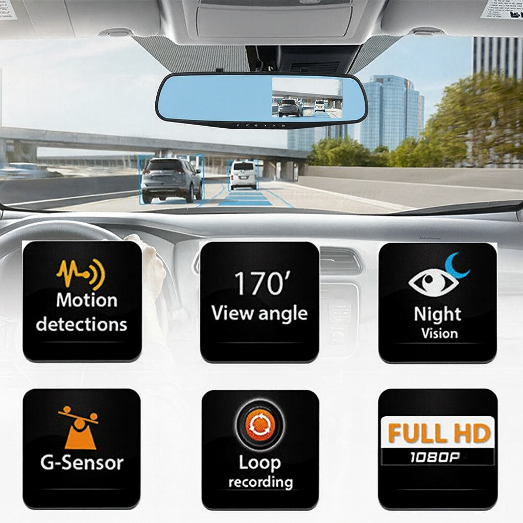 Telecamera wireless per specchietto retrovisore