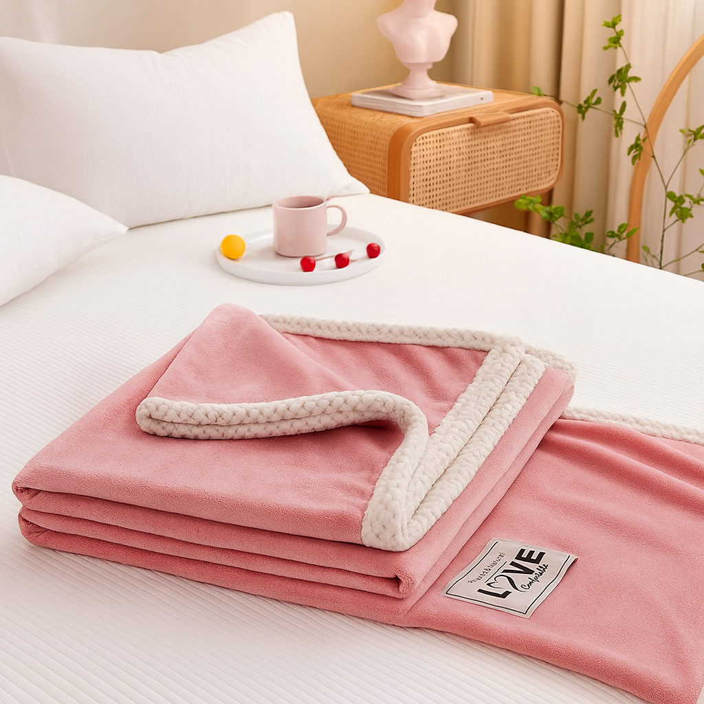 Manta de Fleece Franela Rosa BlushCozy