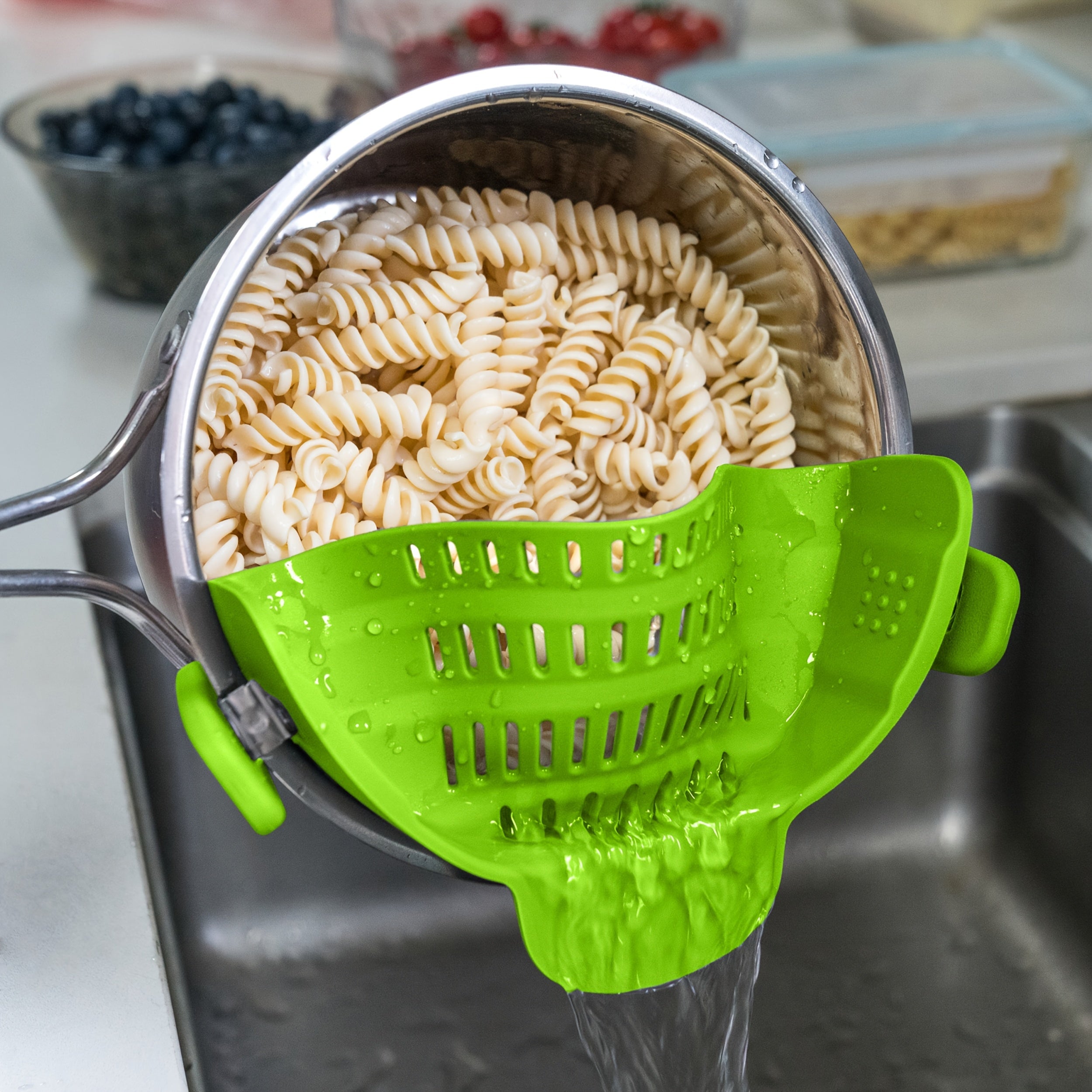 Colador Clip-On SnapStrain para Ollas y Sartenes
