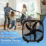 Ventilador de Piso 20" - Enfriamiento Portátil - 3 Velocidades - Control Perilla