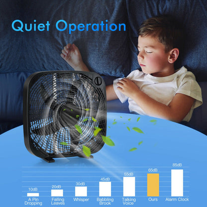 Ventilador de Piso 20" - Enfriamiento Portátil - 3 Velocidades - Control Perilla