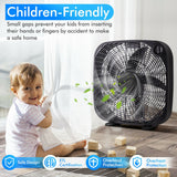 Ventilador de Piso 20" - Enfriamiento Portátil - 3 Velocidades - Control Perilla