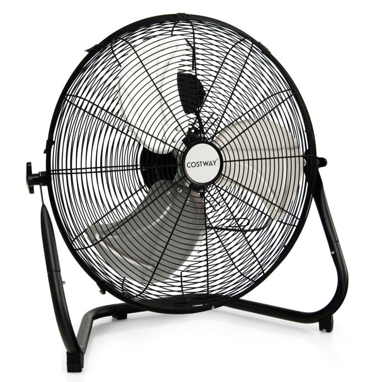 Ventilador de Piso 20" Alta Velocidad - Metal Duradero - 3 Modos