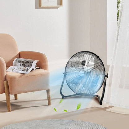 Ventilador de Piso 20" Alta Velocidad - Metal Duradero - 3 Modos