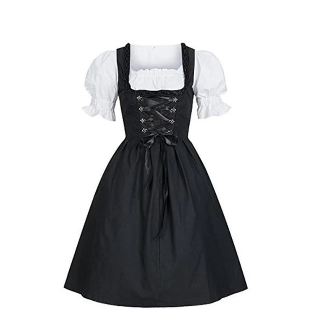 Dame Dirndl Vestido - Tejido Ligero - Look Tradicional de Oktoberfest