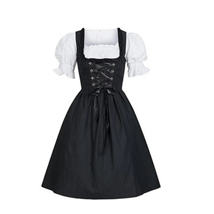 Dame Dirndl Vestido - Tejido Ligero - Look Tradicional de Oktoberfest
