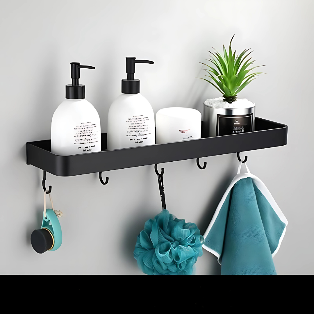 Estante de Pared Metálico para Baño Moderno