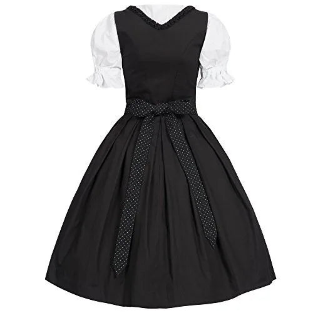 Dame Dirndl Vestido - Tejido Ligero - Look Tradicional de Oktoberfest