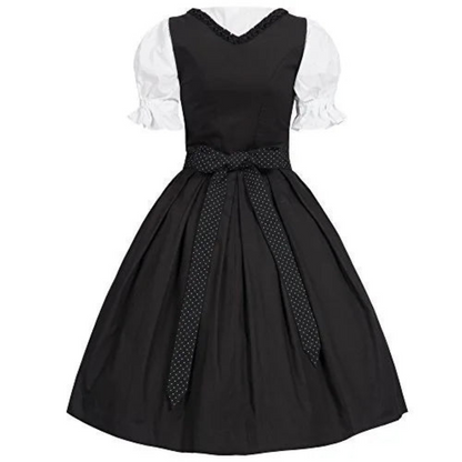 Dame Dirndl Vestido - Tejido Ligero - Look Tradicional de Oktoberfest
