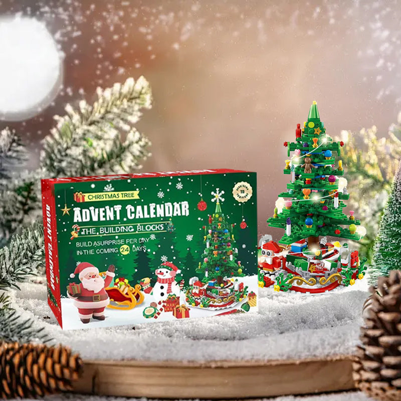 Calendario dell'Avvento 2025 – Kit di Costruzione dell'Albero di Natale con 24 Giorni di Sorprese e Decorazioni Fai-da-te
