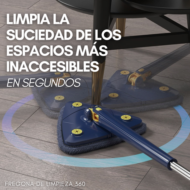 Fregona Triangular 360º con 10 Recambios Lavables