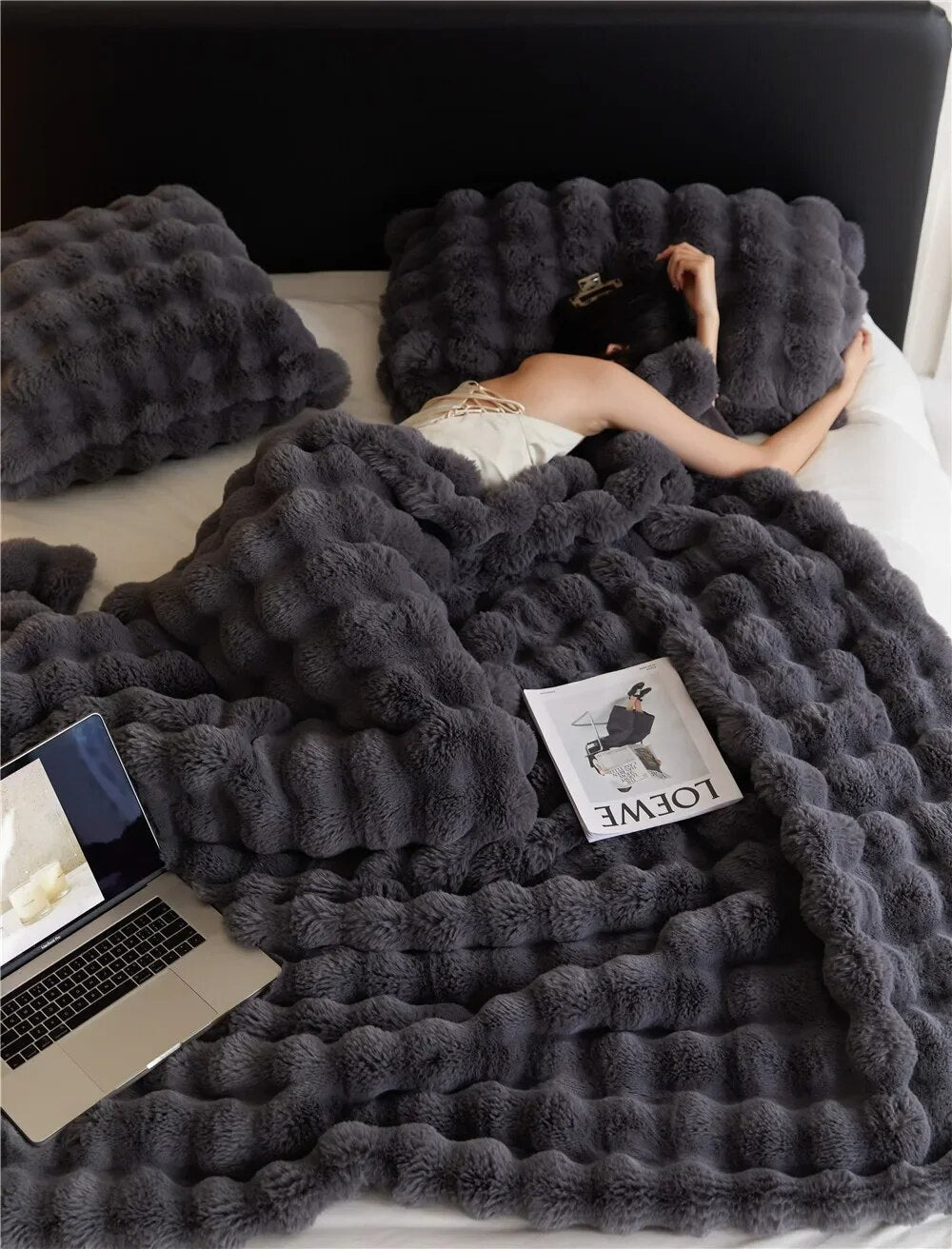 Manta de Forro Suave y Cálida para Cama