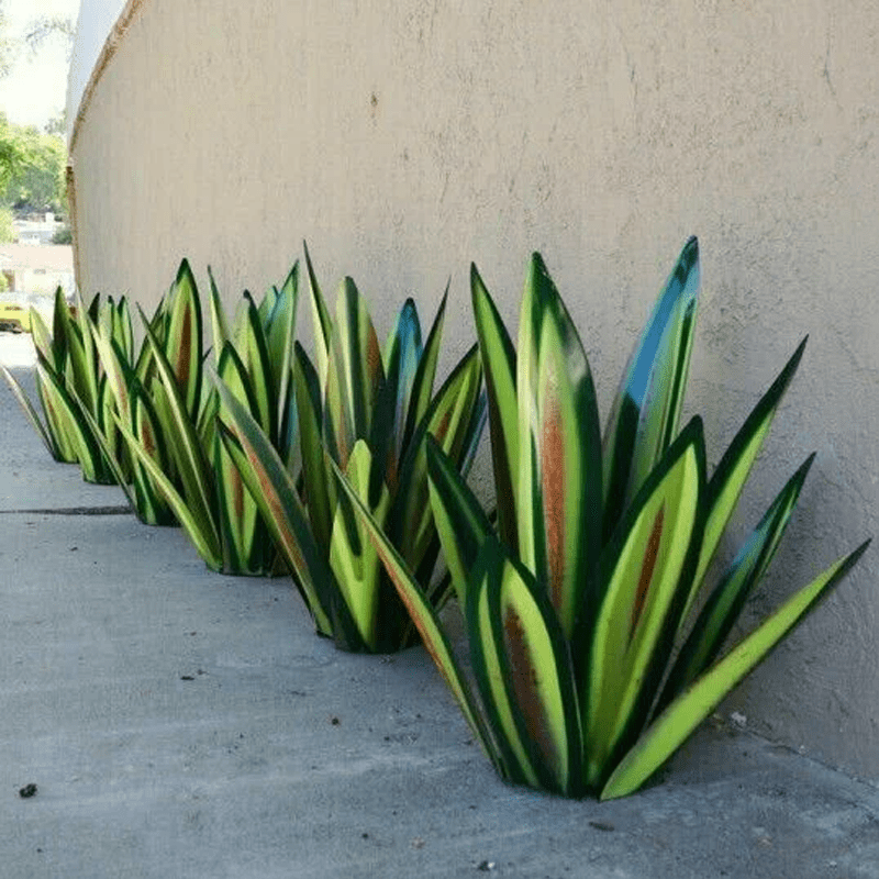 Lámpara de Jardín de Agave Solar Impermeable Hecha a Mano – Elegantes Luces Solares para Iluminación de Jardín