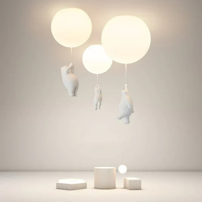 Lámpara de Techo Infantil con Oso y Globo - CloudBear