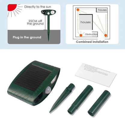 Repelente Ultrasónico Solar - Eficaz en 48 Horas