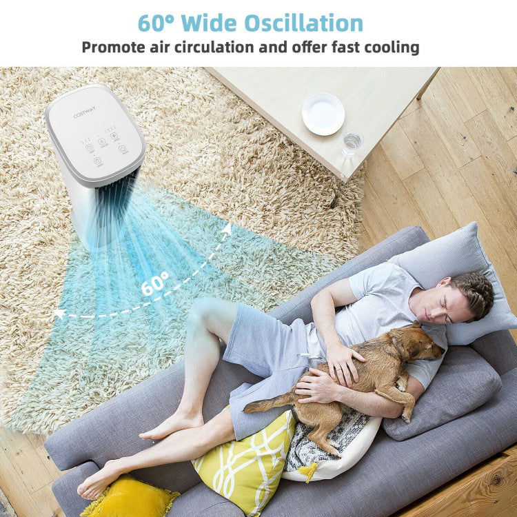 Enfriador Evaporativo Compacto 3 en 1 - Ventilador Portátil - Temporizador Ajustable - Enfriamiento Eficiente