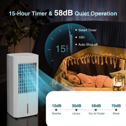 Enfriador de Aire Evaporativo 3 en 1 - Portátil - Control Fácil