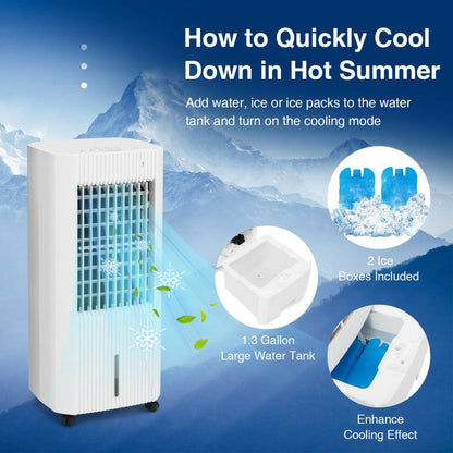Enfriador de Aire Evaporativo 3 en 1 - Portátil - Control Fácil