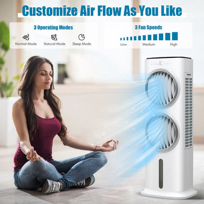 Enfriador Evaporativo Remoto – Ventilador 3 en 1 – Temporizador 9H