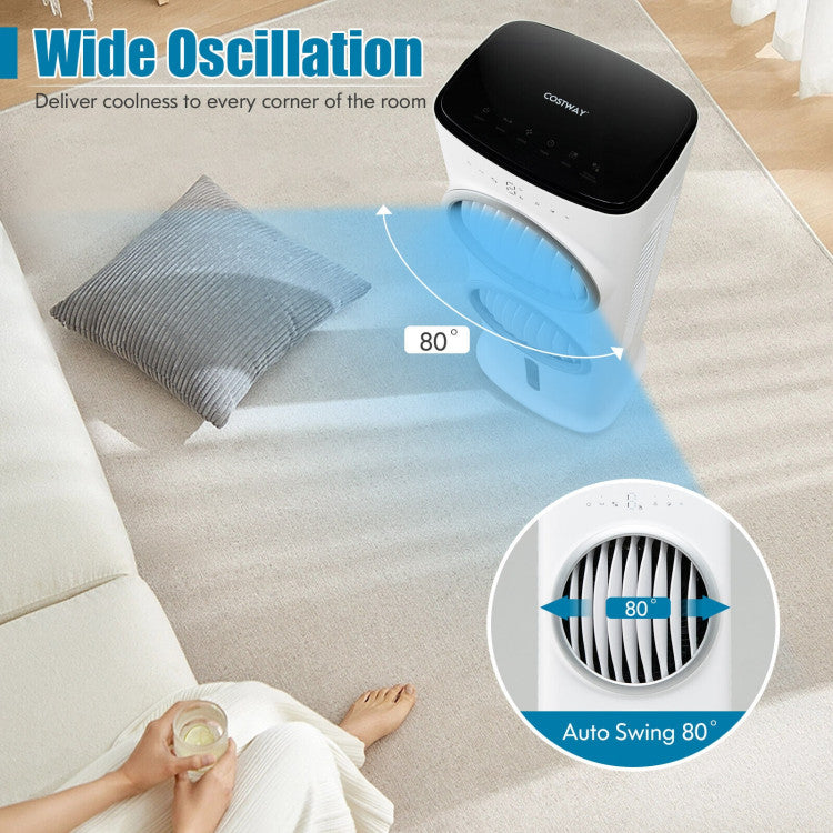 Enfriador Evaporativo Remoto – Ventilador 3 en 1 – Temporizador 9H