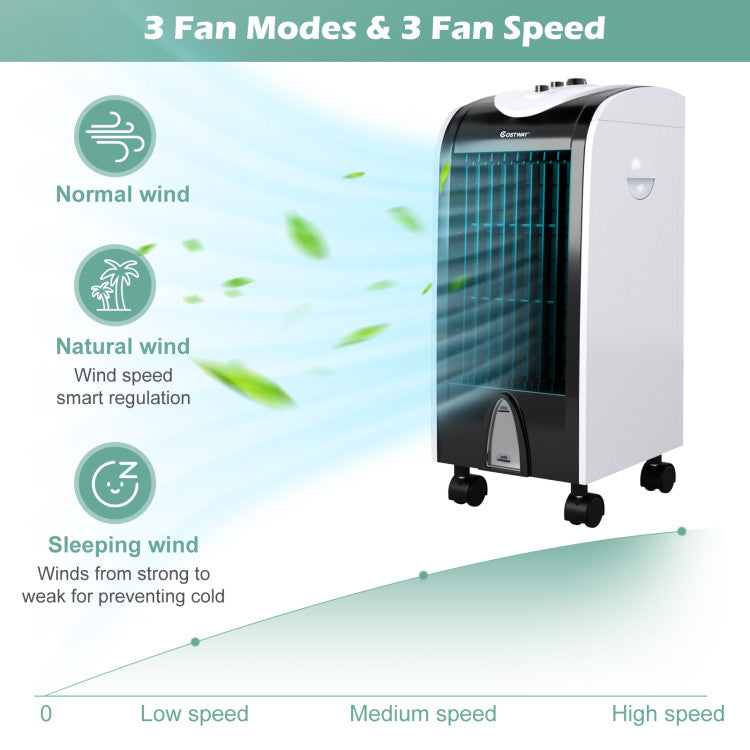 Enfriador de Aire Evaporativo Compacto - 3 en 1 - Control de Filtro Integrado - Uso Personal