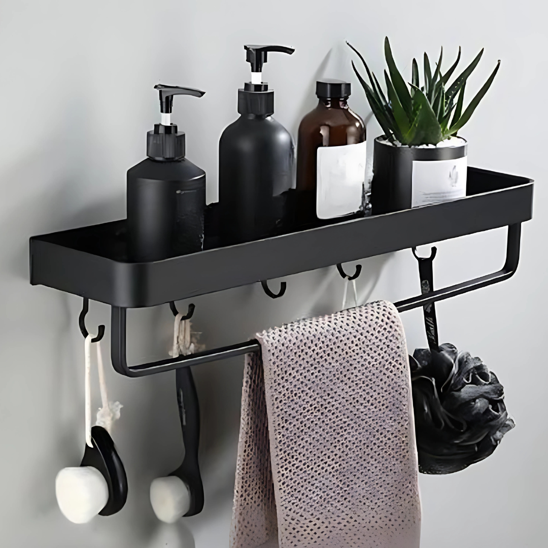 Estante de Pared Metal Baño - Almacenamiento Moderno Compacto