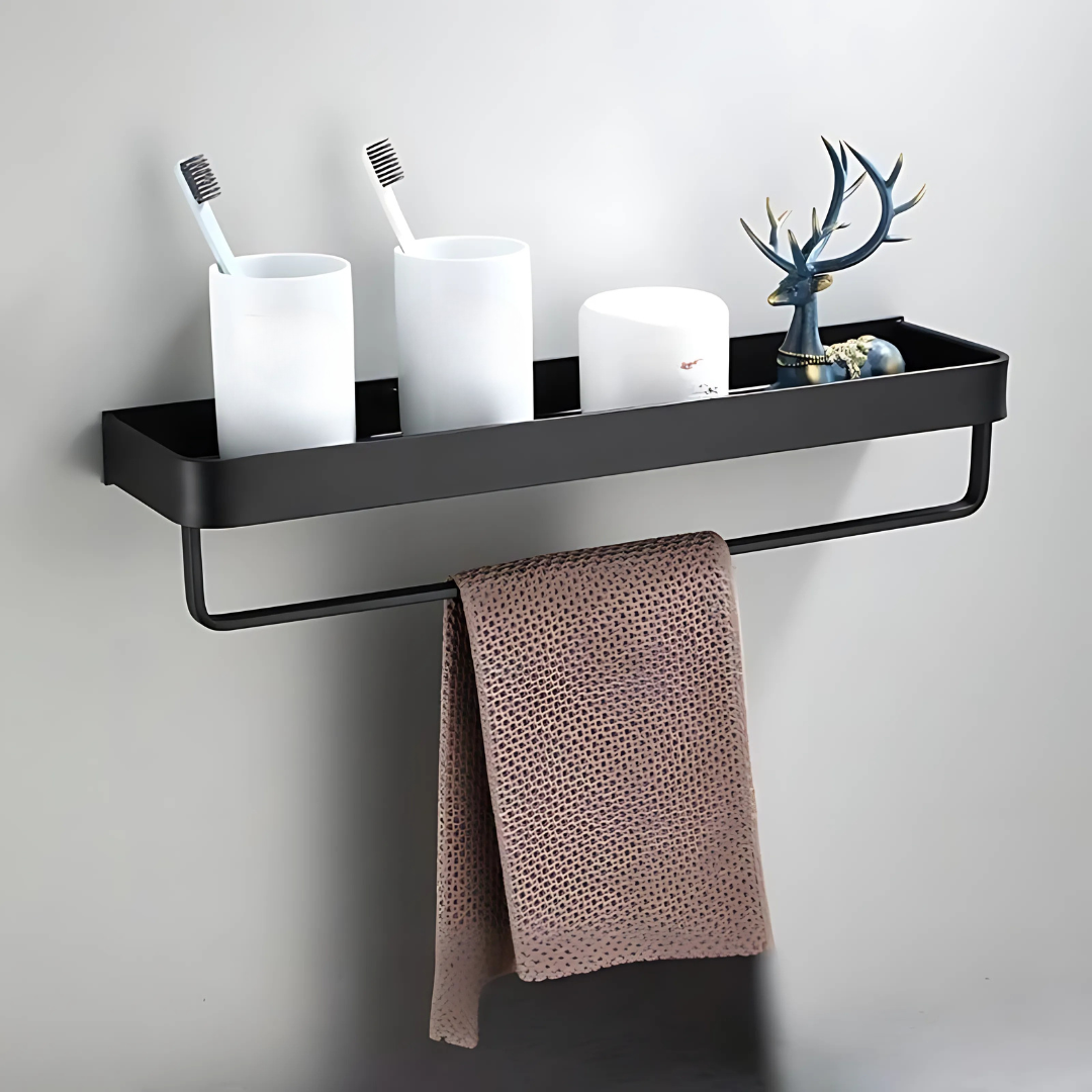 Estante de Pared Metal Baño - Almacenamiento Moderno Compacto