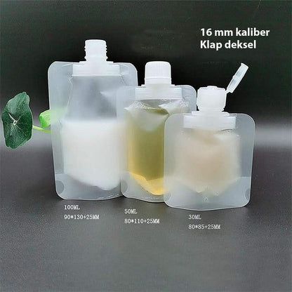 Portable Bag for Dispensing Travel Liquid