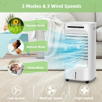 Enfriador Evaporativo Inteligente 4 en 1 – Portátil, Temporizador, Modos Ajustables