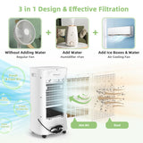 Enfriador Evaporativo Inteligente 4 en 1 – Portátil, Temporizador, Modos Ajustables