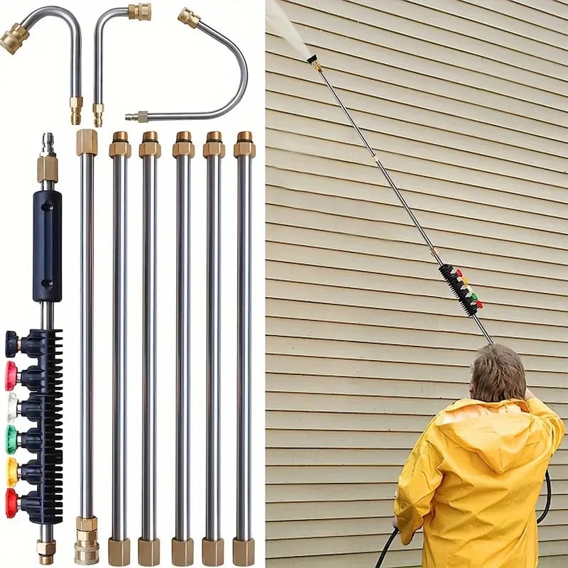 Varas Telescópicas Alta Presión 4000 PSI Limpieza