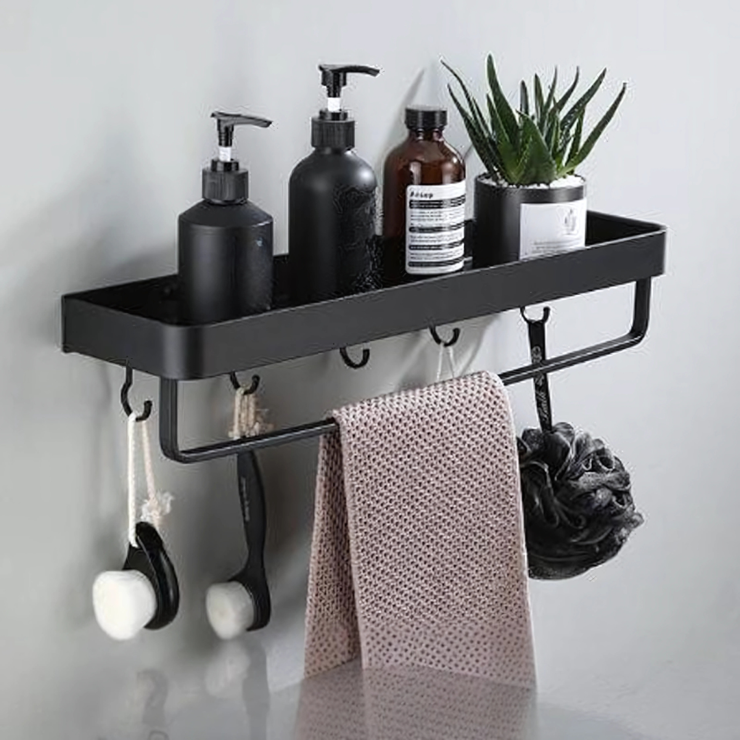 Estante de Pared Metal Baño - Almacenamiento Moderno Compacto