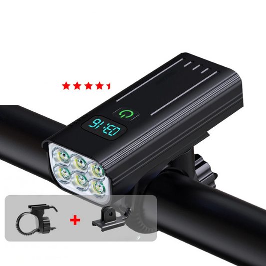 Luminoride Power Beam - Luz Bicicleta 5000 Lúmenes - Batería 10000mAh