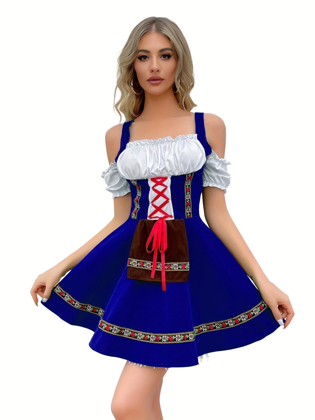 Vestido Dirndl Sin Hombros - Materiales Suaves - Trachten de Oktoberfest