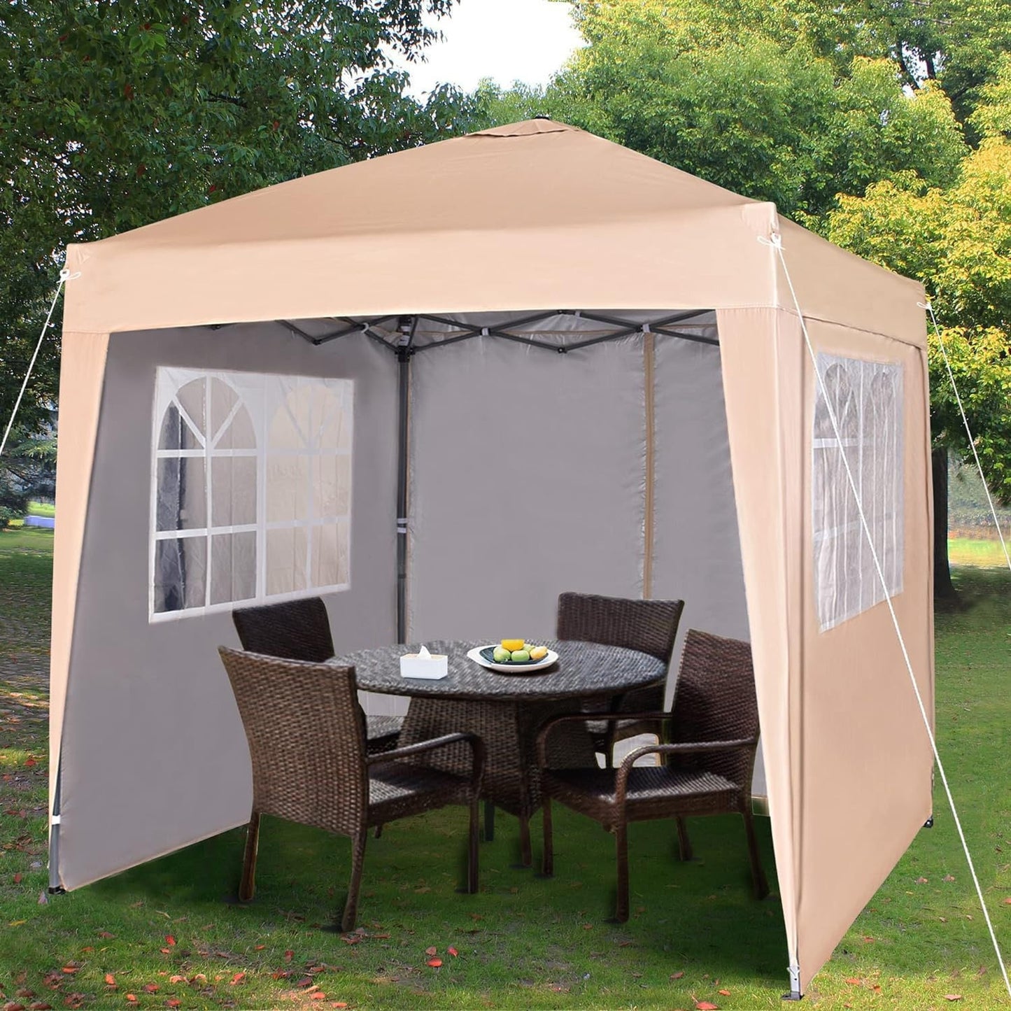 Carpa Gazebo Impermeable Exterior - Paneles Laterales Removibles