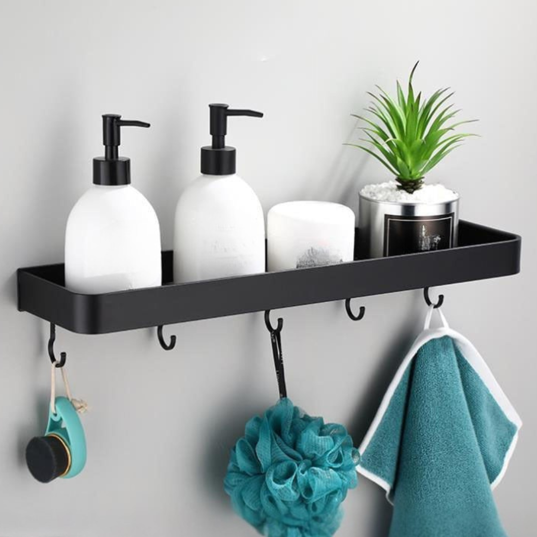Estante de Pared Metal Baño - Almacenamiento Moderno Compacto