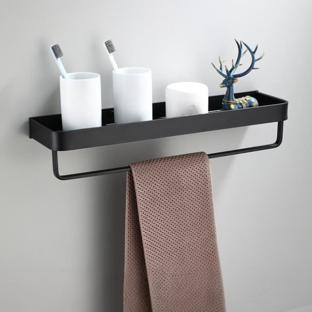 Estante de Pared Metal Baño - Almacenamiento Moderno Compacto