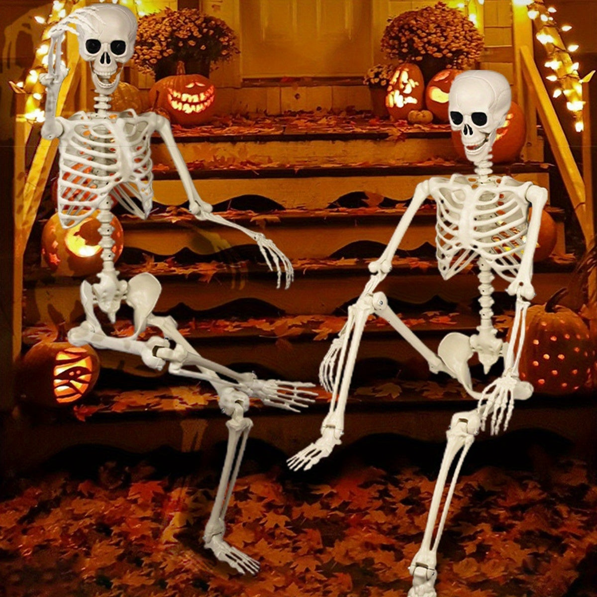 Esqueleto Gigante 12 Pies - Posable - Decoración Exterior Halloween