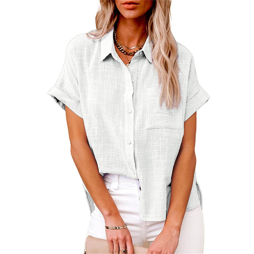 Blusa de Algodón-Lino Ligera para Damas