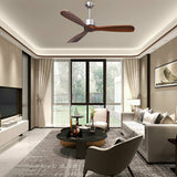 Ventilador de Techo 52" Níquel Cepillado - Control Remoto - Diseño Contemporáneo