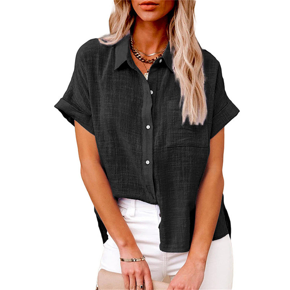 Blusa de Algodón-Lino Ligera para Damas