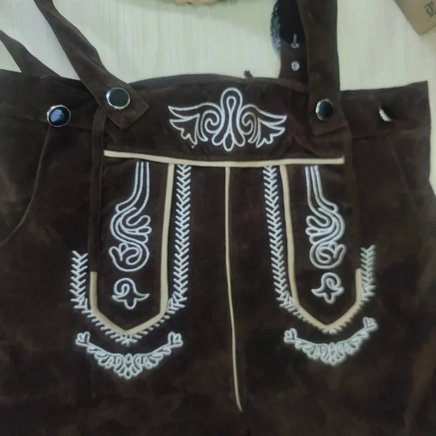 Pantalones Lederhosen para Hombre - Cuero de Alta Calidad - Tirantes y Camisa - Atuendo Tradicional para Fiestas