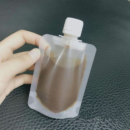 Portable Bag for Dispensing Travel Liquid