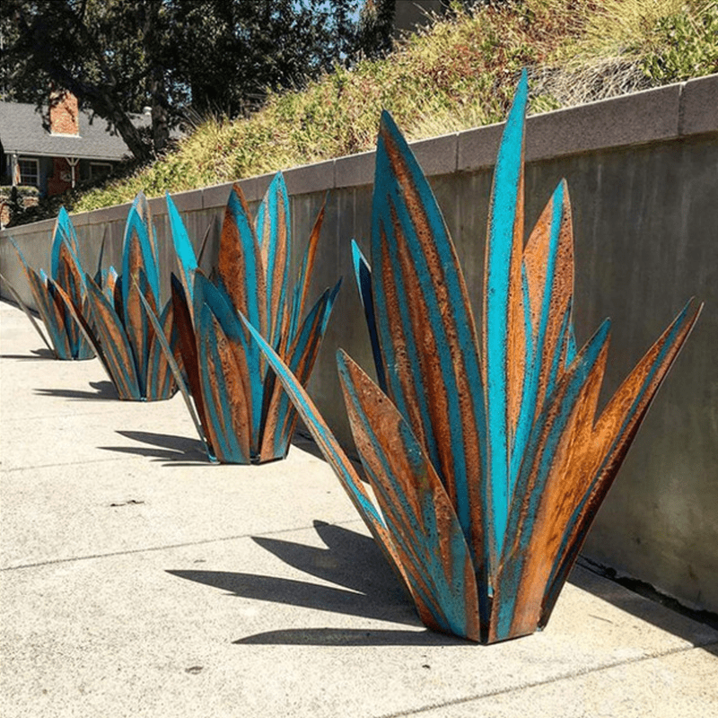 Lámpara de Jardín de Agave Solar Impermeable Hecha a Mano – Elegantes Luces Solares para Iluminación de Jardín
