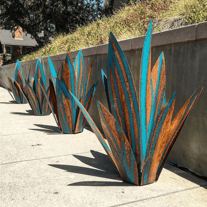 Lámpara de Jardín de Agave Solar Impermeable Hecha a Mano – Elegantes Luces Solares para Iluminación de Jardín