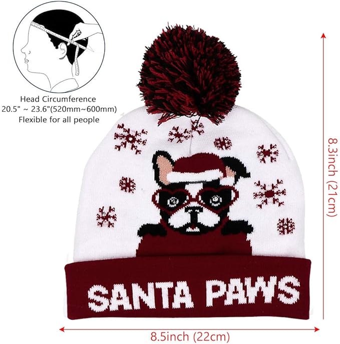 Czapka Świąteczna LED GlowDeer – Ciepła, Świąteczna i Jasna