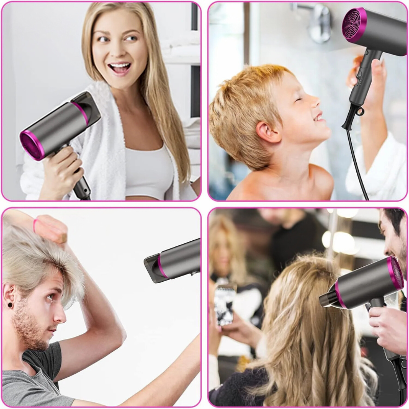 AirFlow Pro - Secador de Pelo Compacto con Difusor y Concentrador