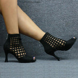 DS Zapatos de Tacón de Cuero Personalizados para Mujeres - Zapatos de Baile - Jazz-Zapatos - Mujer-VyFlair