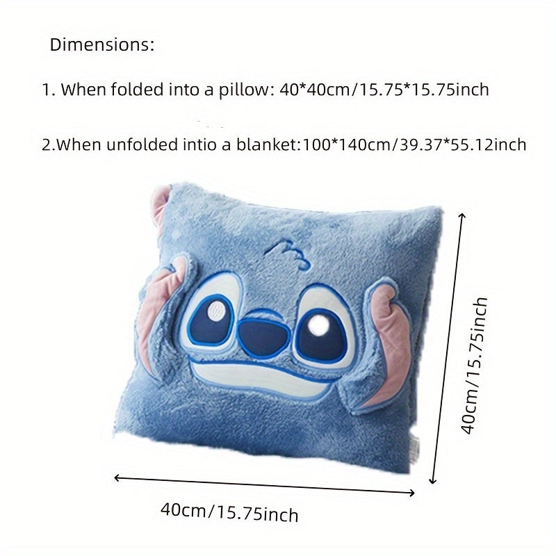 Cojín-Manta Stitch en Uno - Para Comodidad y Calidez en Uno